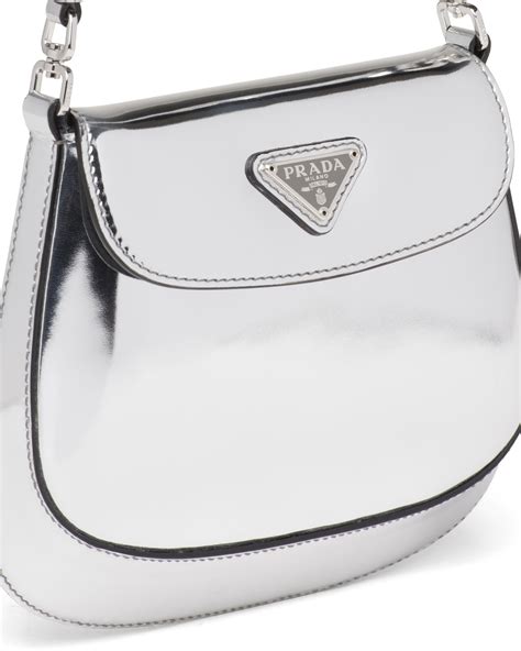 prada cleo brushed leather mini bag silver|prada cleo dupe.